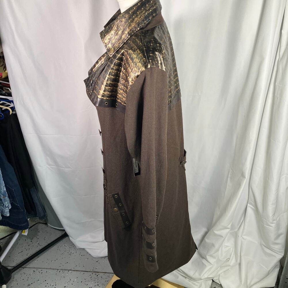 Spirit Halloween Steampunk Costume Jacket Brown Gold L Large NWT Cosplay 14+ - Picture 4 of 16